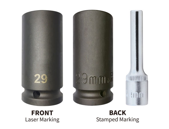 ロゴやサイズの刻印・レーザーマーキング