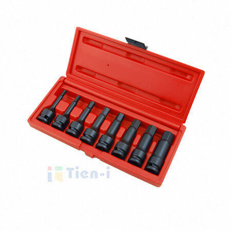 8 個組 1/2"差込角 ヘックスビット インパクトソケットセット (78L, 1/4"-3/4")