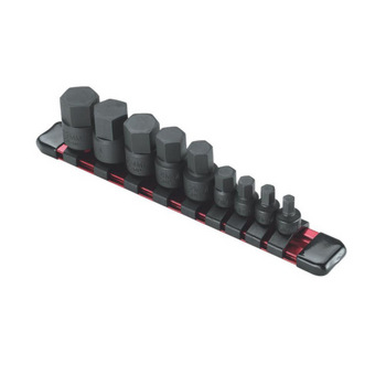 9本組 1/4インチ＆3/8インチ差込 六角スタビービットソケットセット（MM）