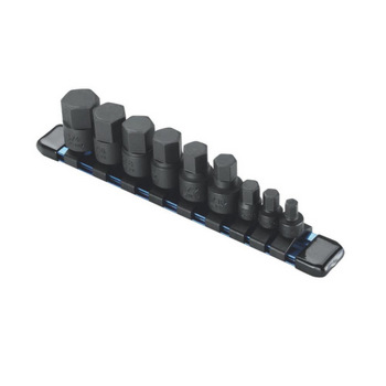 9本組 1/4インチ＆3/8インチ差込 六角スタビービットソケットセット（SAE）